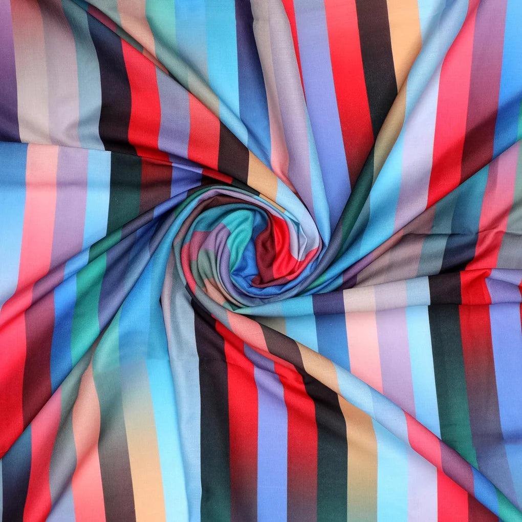 Rainbow Blurry Serpentine Strips Digital Printed Fabric - Kora Silk – ks 0 ta08671 110 rainbow blurry serpentine strips digital printed fabric kora silk 1