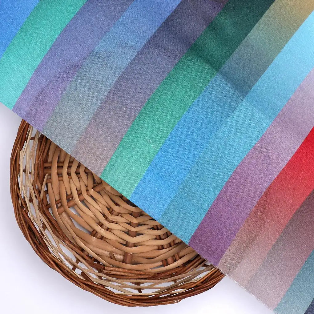 Rainbow Blurry Serpentine Strips Digital Printed Fabric - Kora Silk – ks 0 ta08671 110 rainbow blurry serpentine strips digital printed fabric kora silk 2