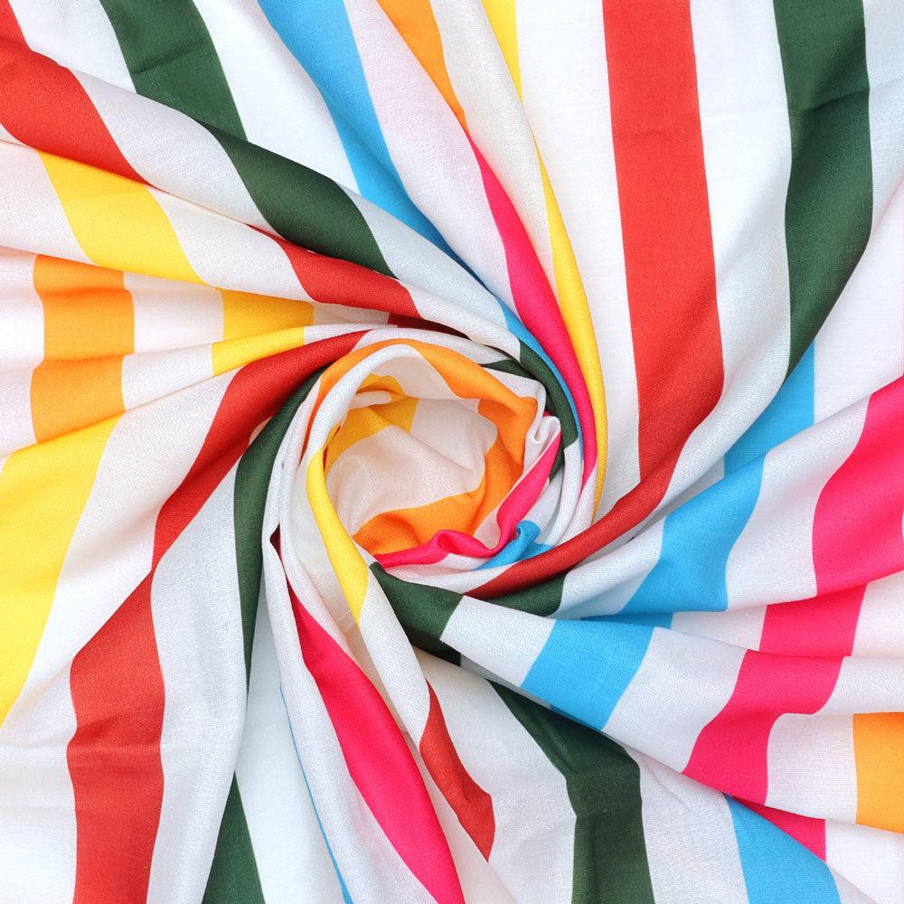 Morden Rainbow Strips Printed Fabric - Kora Silk – ks 0 ta08736 110 morden rainbow strips printed fabric kora silk 1