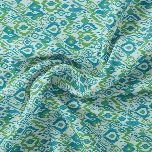 Morden Ikat Blurry Skyblue Digital Printed Fabric - Kora Silk – ks 0 ta08829 110 morden ikat blurry skyblue digital printed fabric kora silk 1