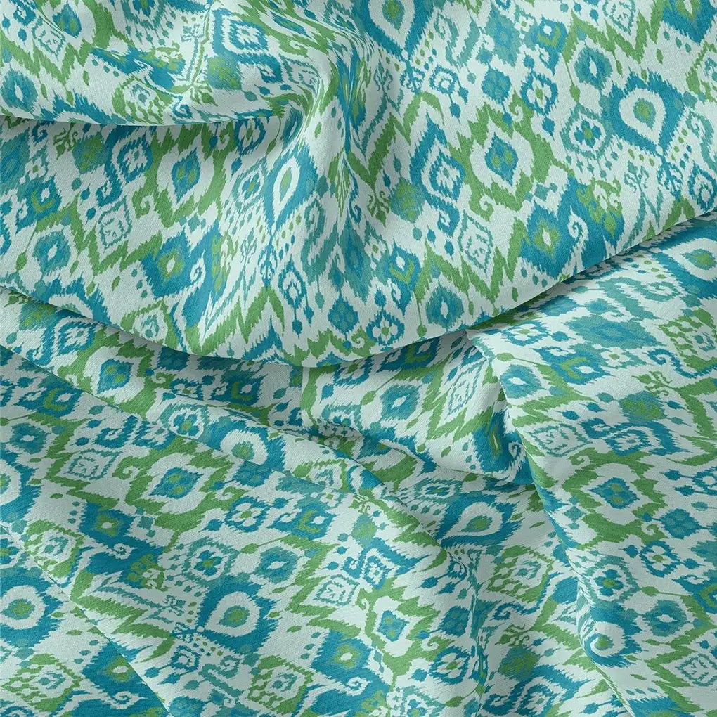 Morden Ikat Blurry Skyblue Digital Printed Fabric - Kora Silk – ks 0 ta08829 110 morden ikat blurry skyblue digital printed fabric kora silk 3