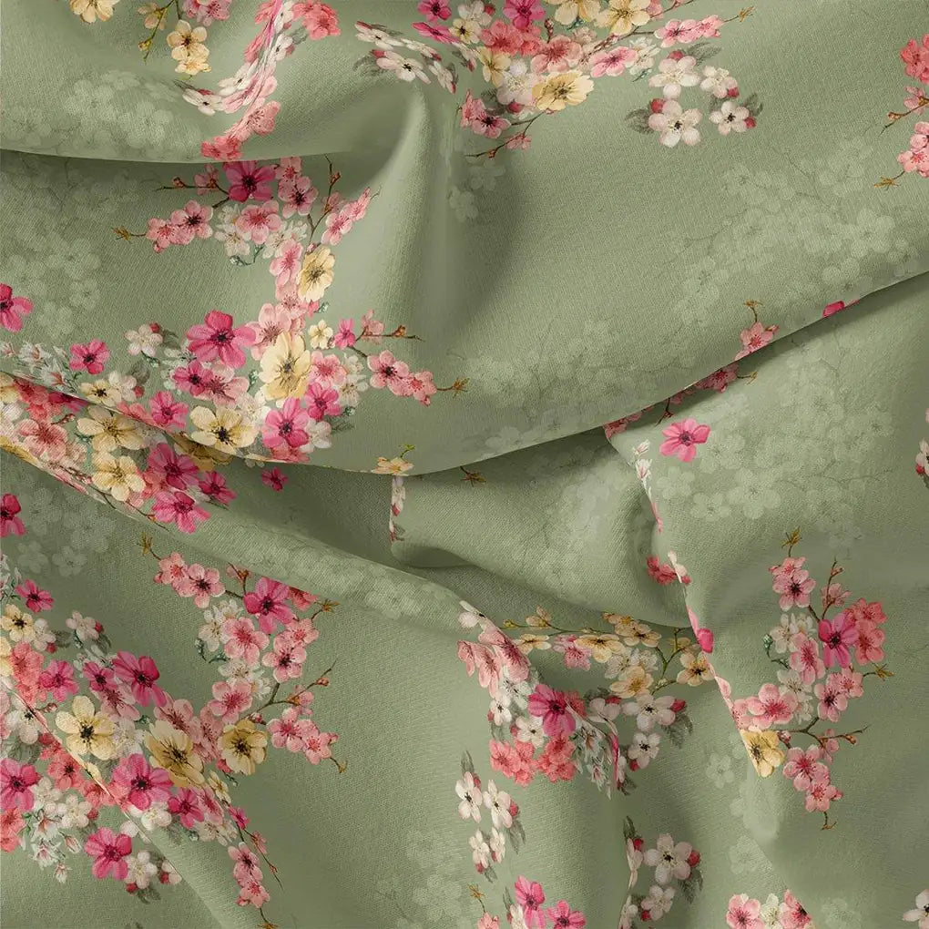 Multi Colour Tiny Beautiful Chintz Printed Fabric - Kora Silk – ks 0 ta08843 110 multi colour tiny beautiful chintz printed fabric kora silk 3