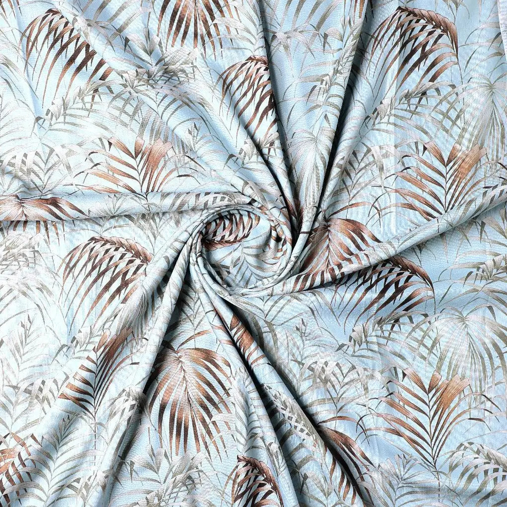 Tropical Garden Leaves Digital Printed Fabric - Kora Silk – ks 0 ta08896 110 tropical garden leaves digital printed fabric kora silk 4