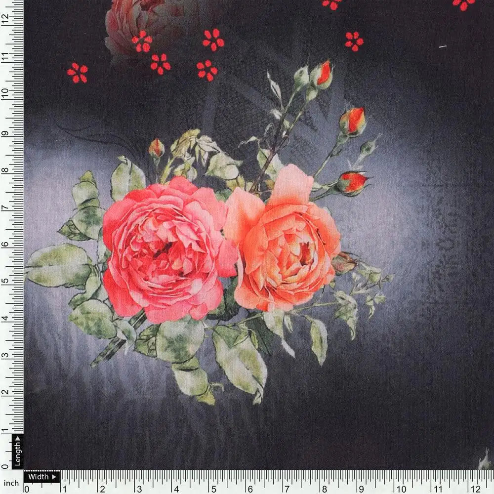 Most Trending Oranges With Red Rose Digital Printed Fabric - Kora Silk – ks 0 ta08904p2 110 most trending oranges with red rose digital printed fabric kora silk 4