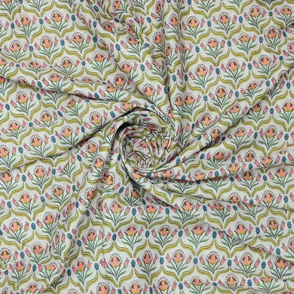 Green Leaves With Flower Digital Printed Fabric – ks 0 ta0957 110 green leaves with flower digital printed fabric 1