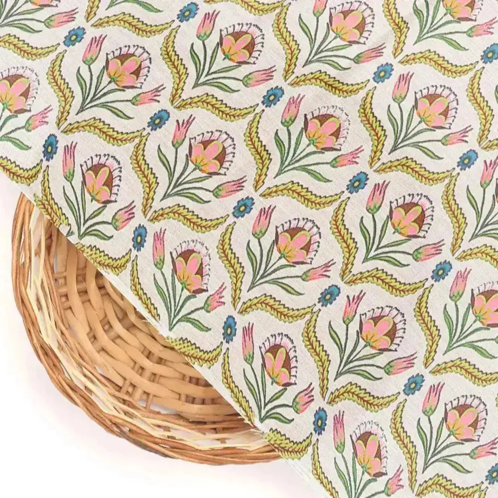 Green Leaves With Flower Digital Printed Fabric – ks 0 ta0957 110 green leaves with flower digital printed fabric 2