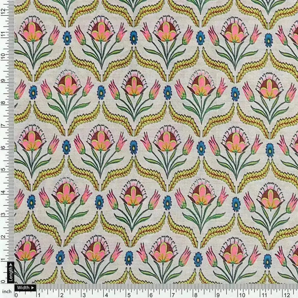 Green Leaves With Flower Digital Printed Fabric – ks 0 ta0957 110 green leaves with flower digital printed fabric 4