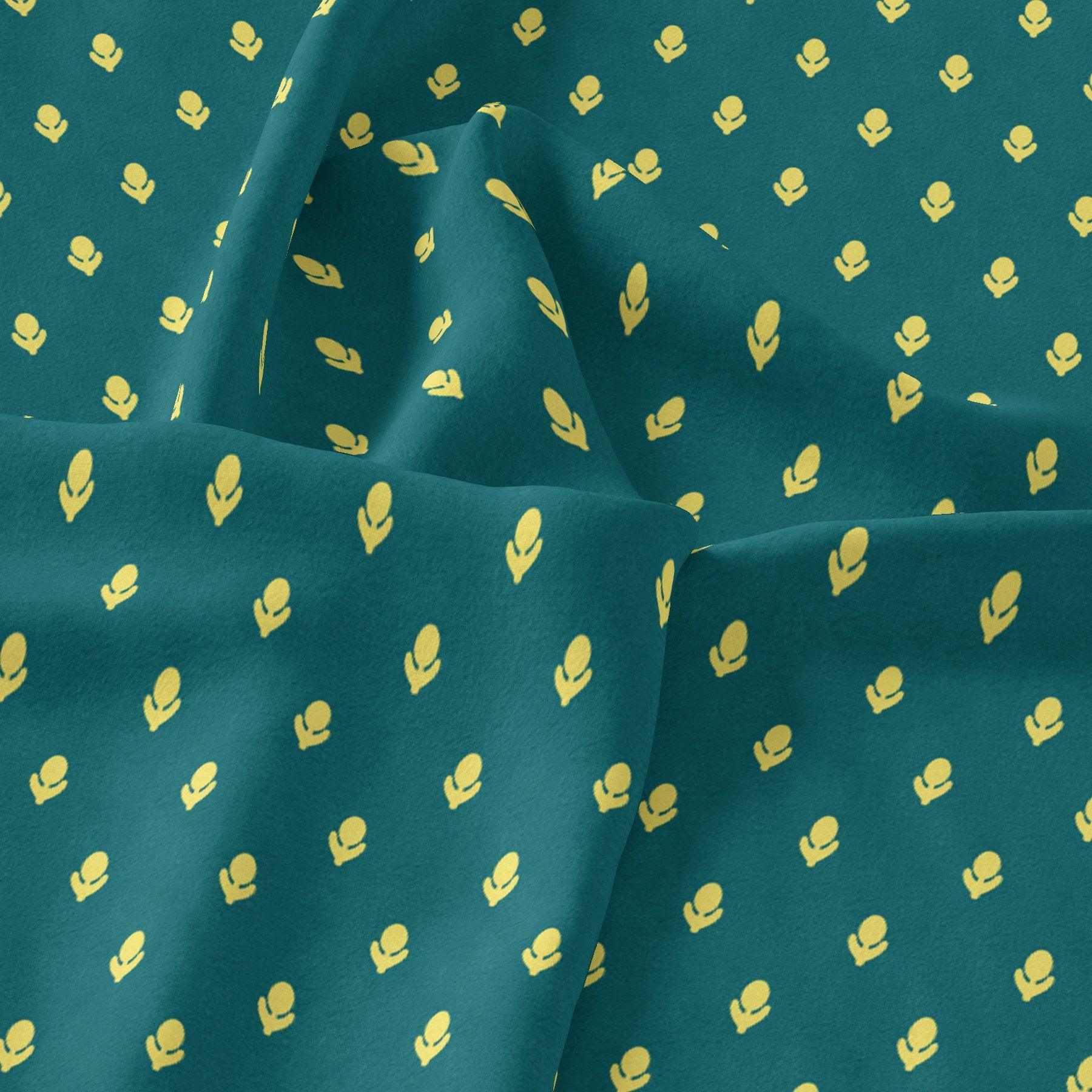 Small and Single Motif Digital Printed Fabric - Kora Silk - FAB VOGUE Studio®