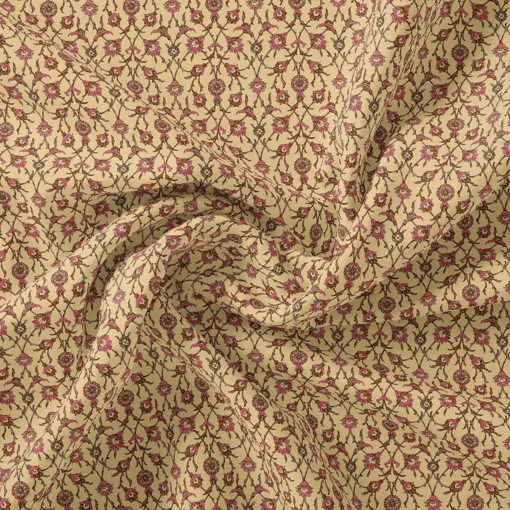 Coffee Baroque Linen Printed Fabric Material – li 0 ma013964 110 coffee baroque linen printed fabric material 1