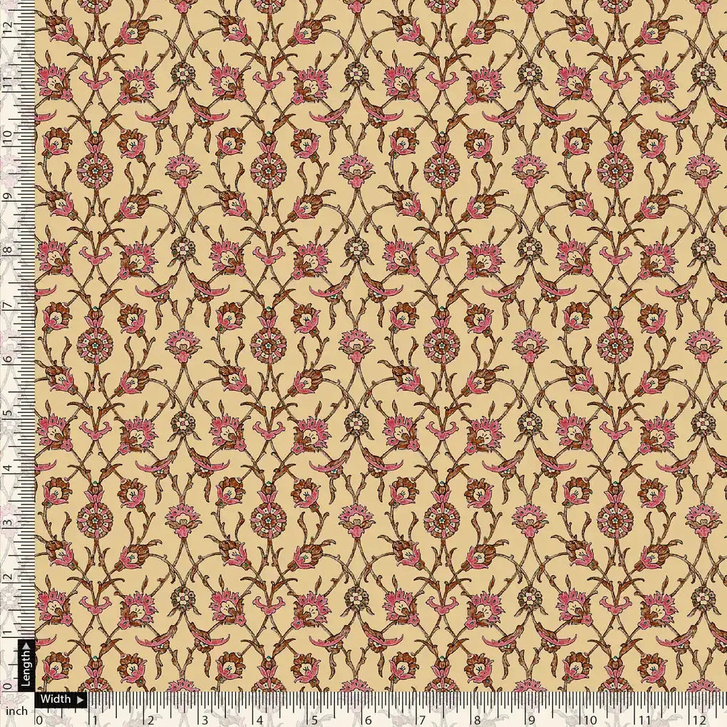 Coffee Baroque Linen Printed Fabric Material – li 0 ma013964 110 coffee baroque linen printed fabric material 5