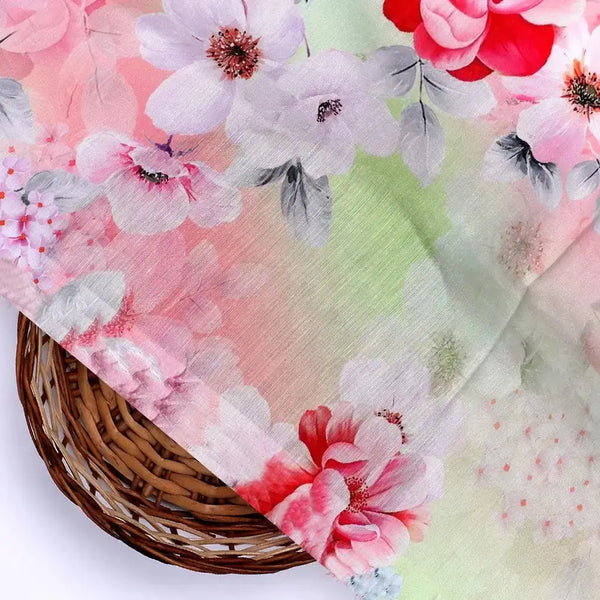 Multi-Color Floral Design Digital Printed Fabric – mu 0 0ta06553 110 multi color floral design digital printed fabric 2 - alternate view
