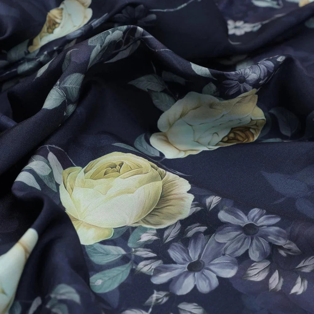 Elegant Floral Over Blue Base Digital Printed Fabric – mu 0 0ta06659p3 110 elegant floral over blue base digital printed fabric 3