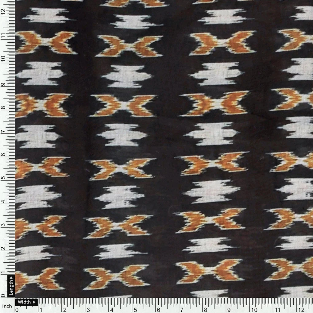 Black Ikat Digital Printed Muslin Fabric – mu 0 fvs202215 110 black ikat digital printed muslin fabric 4