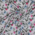 Flower With Olive Leaf Digital Printed Fabric - Muslin – mu 0 ma0109 110 flower with olive leaf digital printed fabric muslin 3