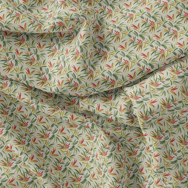 Hand Painted Leaves Allover Digital Printed Fabric  - Muslin – mu 0 ma013689 110 hand painted leaves allover digital printed fabric muslin 1