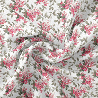 Tiny Daffodil Flower With Birch Leaves Digital Printed Fabric - Poly Muslin – mu 0 ma016202 110 tiny daffodil flower with birch leaves digital printed fabric poly muslin 1