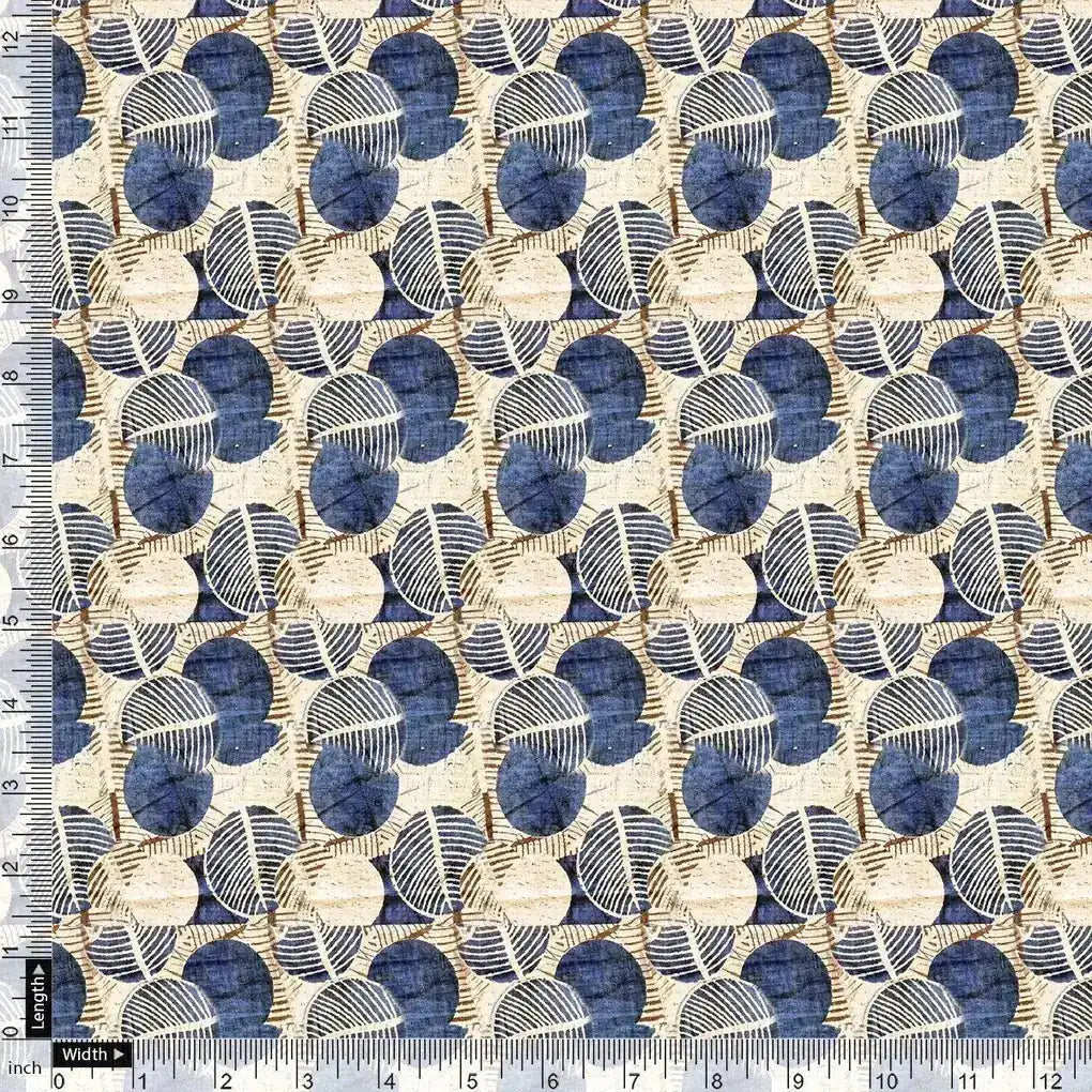 Stylized Round Leaf Digital Printed Fabric - Muslin – mu 0 ma01977 110 stylized round leaf digital printed fabric muslin 4