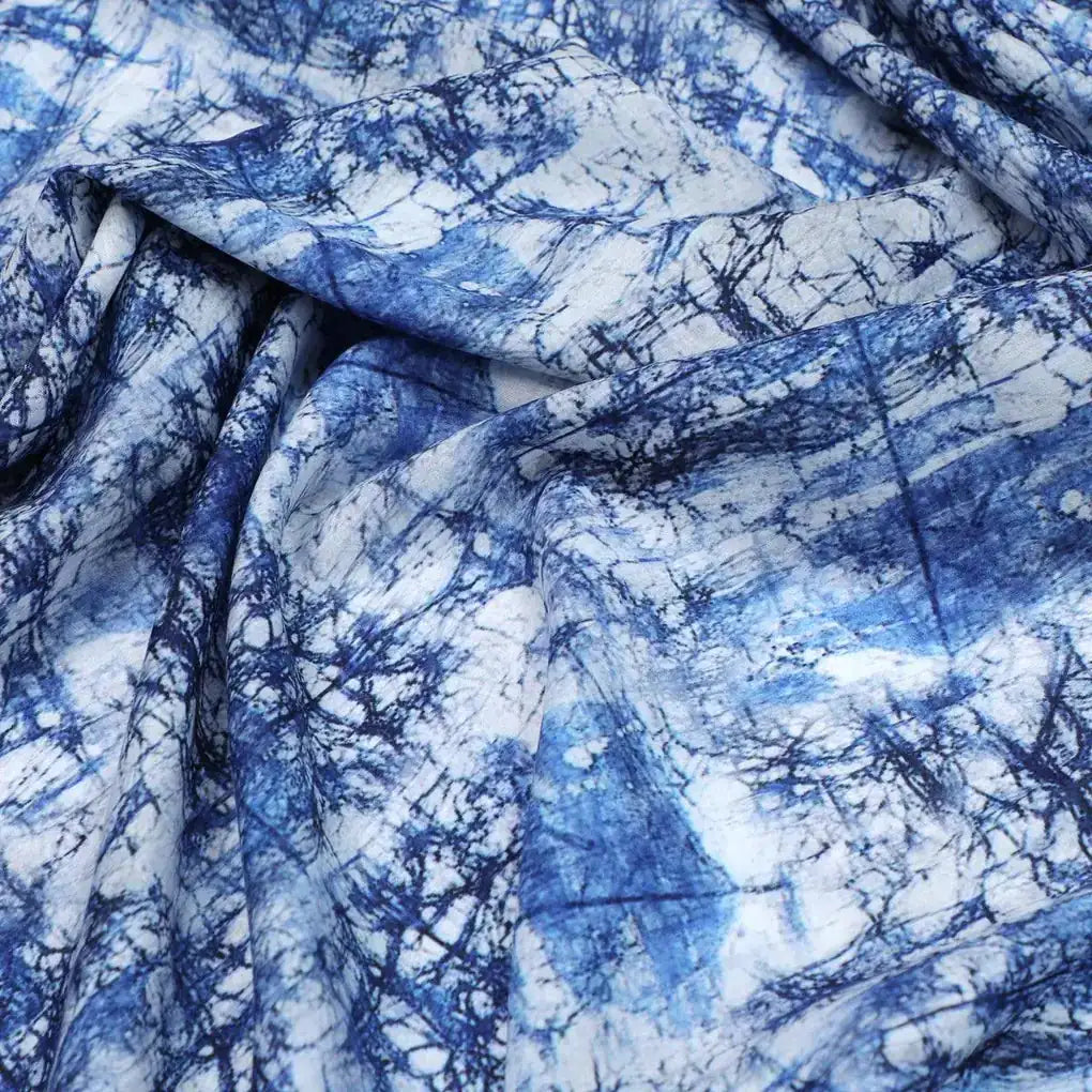 Blue Artistic Abstract Digital Printed Fabric - Muslin – mu 0 ma02278 110 blue artistic abstract digital printed fabric muslin 3