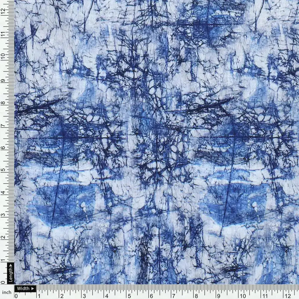 Blue Artistic Abstract Digital Printed Fabric - Muslin – mu 0 ma02278 110 blue artistic abstract digital printed fabric muslin 4