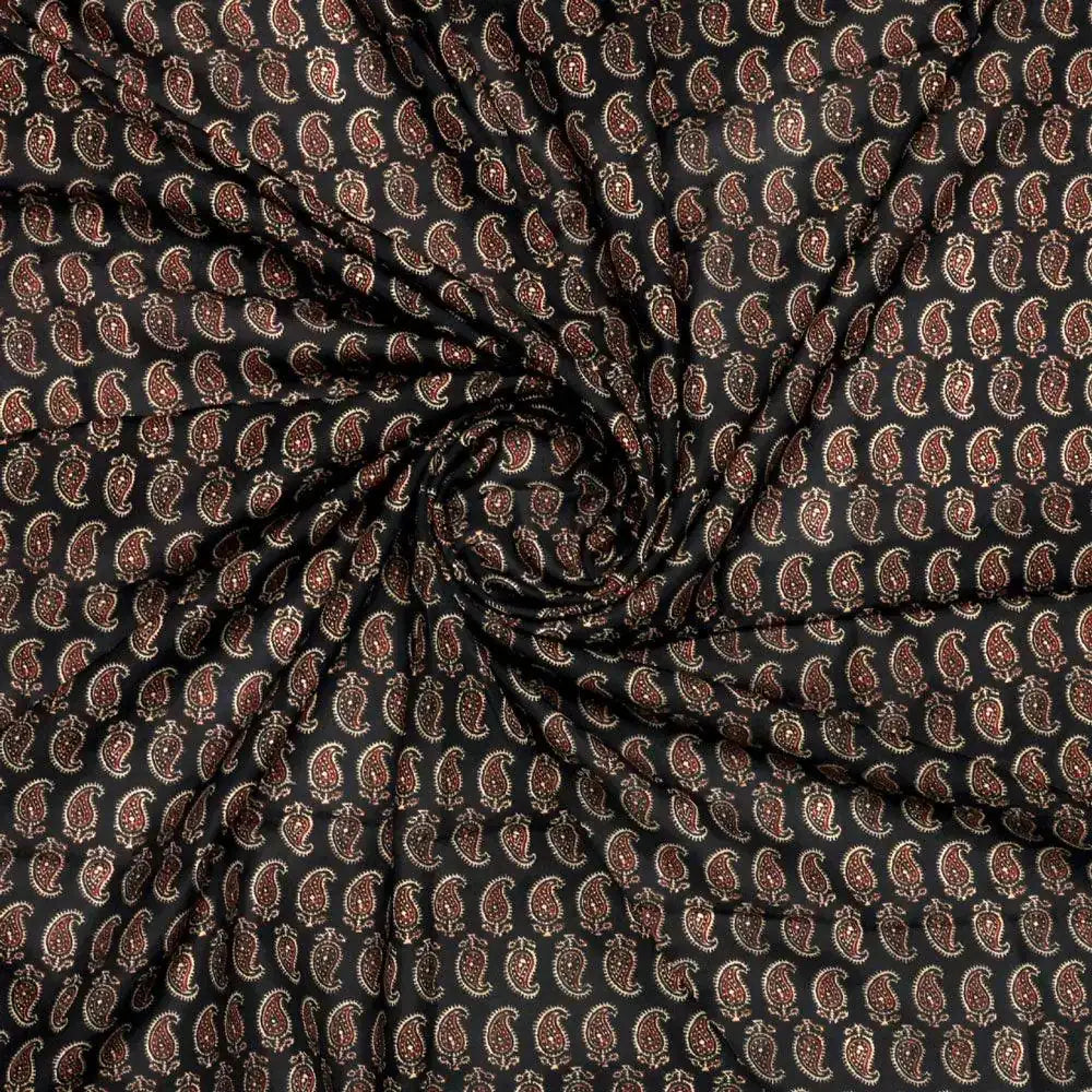Paisley Seamless over Black Digital Printed Fabric – mu 0 ma03067 110 paisley seamless over black digital printed fabric 1
