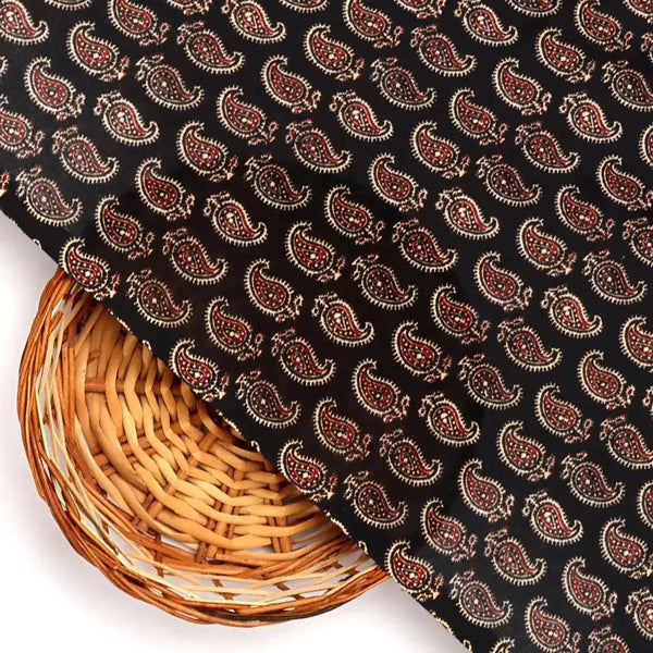 Paisley Seamless over Black Digital Printed Fabric – mu 0 ma03067 110 paisley seamless over black digital printed fabric 2 - alternate view