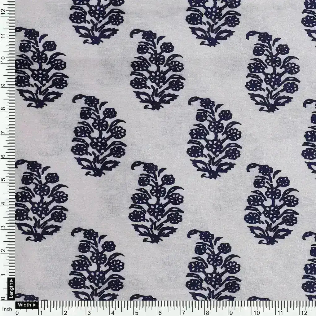 Block Print Motif Digital Printed Fabric - Muslin – mu 0 ma03105p4 110 block print motif digital printed fabric muslin 4