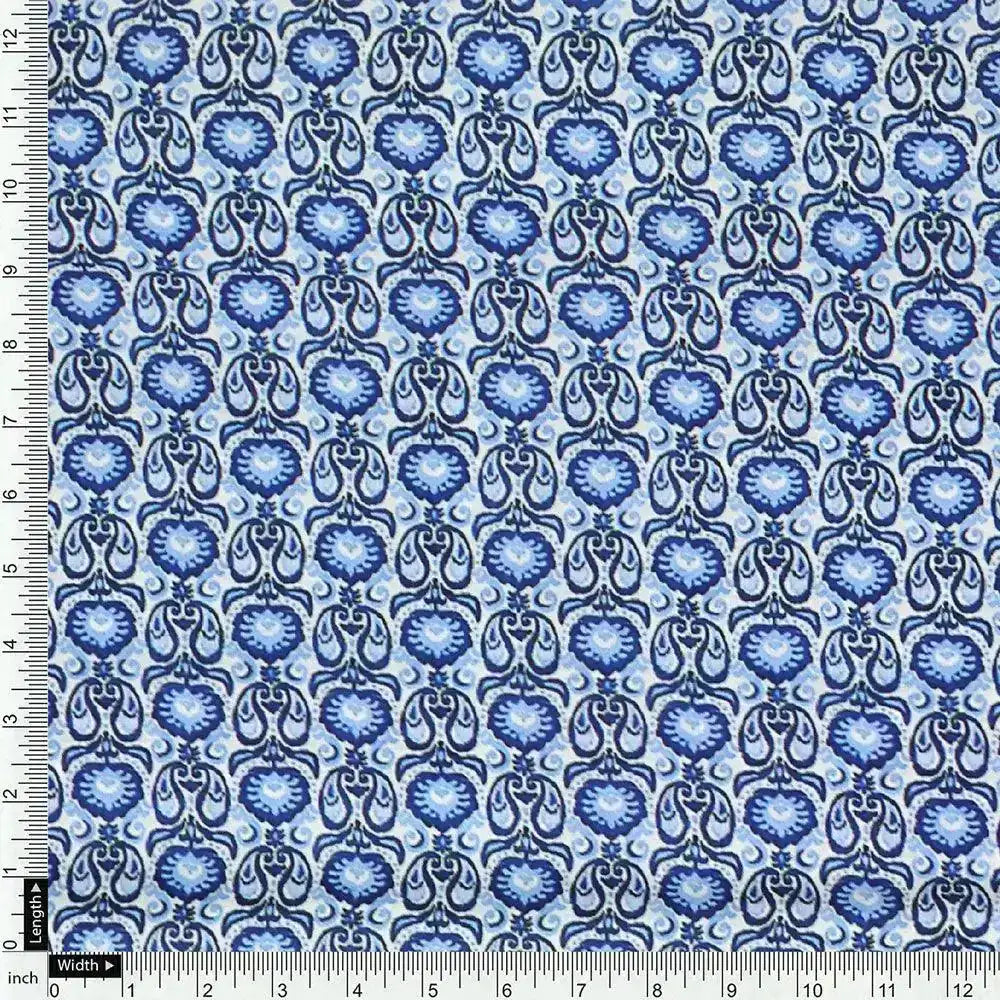 Tiny Blue Motif Allover Digital Printed Fabric - Muslin – mu 0 ma0405 110 tiny blue motif allover digital printed fabric muslin 4