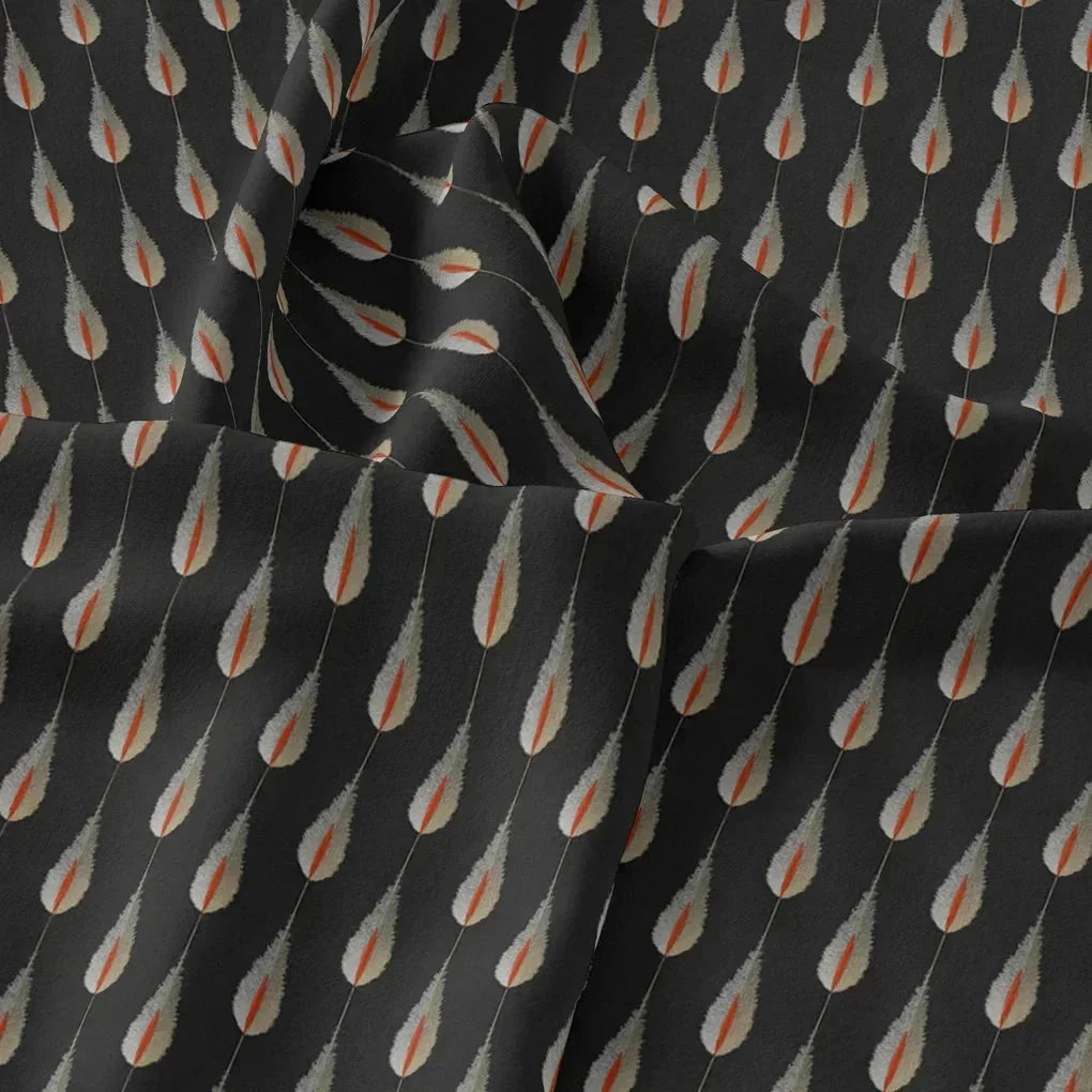 Feather Stripes Digital Printed Fabric - Muslin – mu 0 ma05232 110 feather stripes digital printed fabric muslin 3