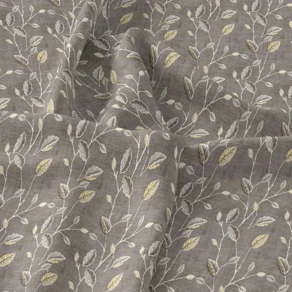 Brown Leaves With Stalk Digital Printed Fabric - Muslin – mu 0 ma06380 110 brown leaves with stalk digital printed fabric muslin 3