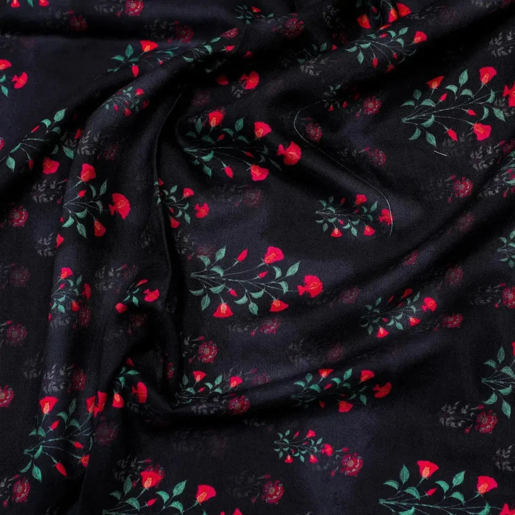 Red Flower over Black Base Difgital Printed Fabric – mu 0 ma06441 110 red flower over black base difgital printed fabric 3