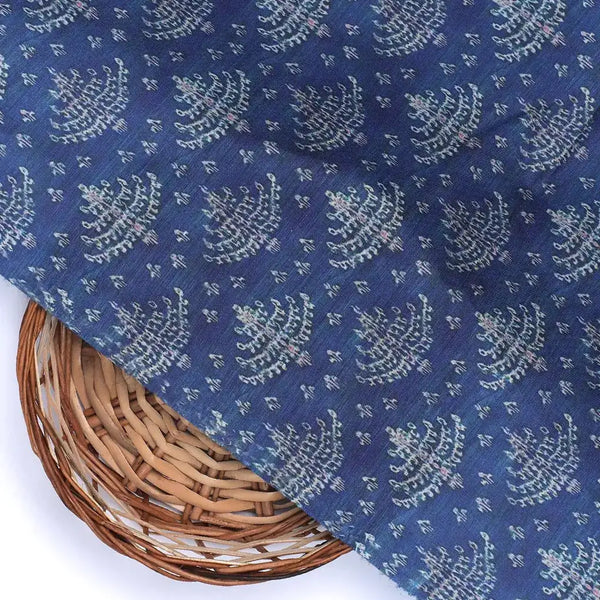 Suzani Over Blue Base Digital Printed Fabric – mu 0 ma07645 110 suzani over blue base digital printed fabric 2 - alternate view