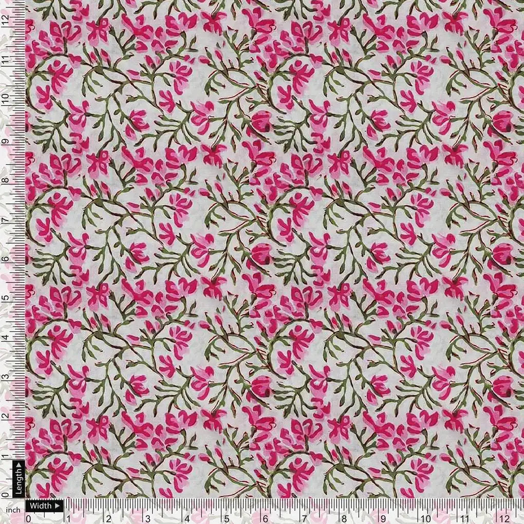 Pink Floral Ditzy Pattern Digital Printed Fabric – mu 0 ma09647 110 pink floral ditzy pattern digital printed fabric 3
