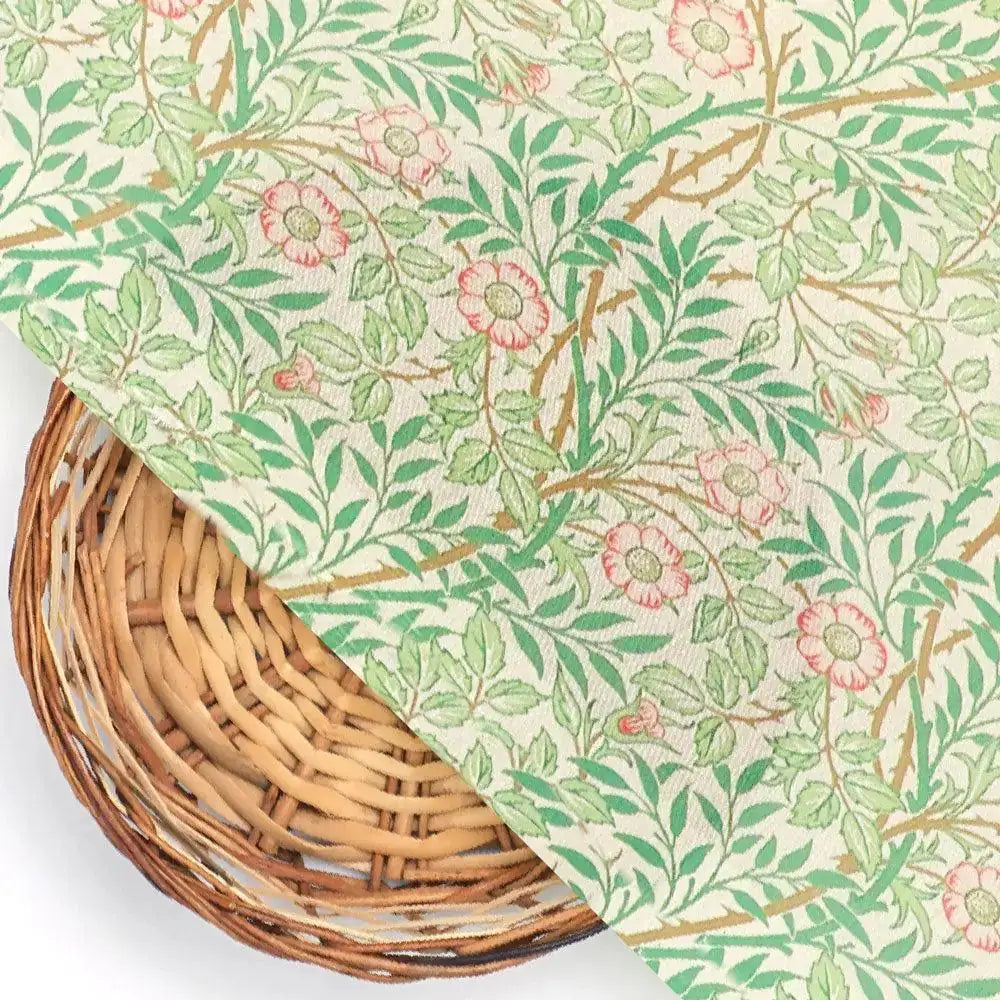Western Flowers Small Leaves Digital Printed Fabric - Muslin – mu 0 ta 05994 110 western flowers small leaves digital printed fabric muslin 2