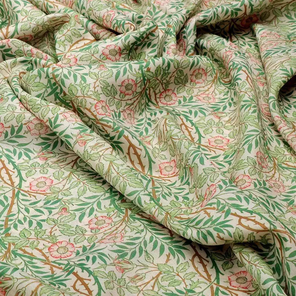 Western Flowers Small Leaves Digital Printed Fabric - Muslin – mu 0 ta 05994 110 western flowers small leaves digital printed fabric muslin 3
