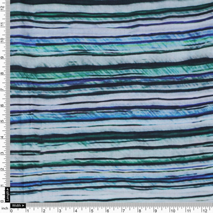Random Stripes Pattern Digital Printed Fabric - FAB VOGUE Studio®