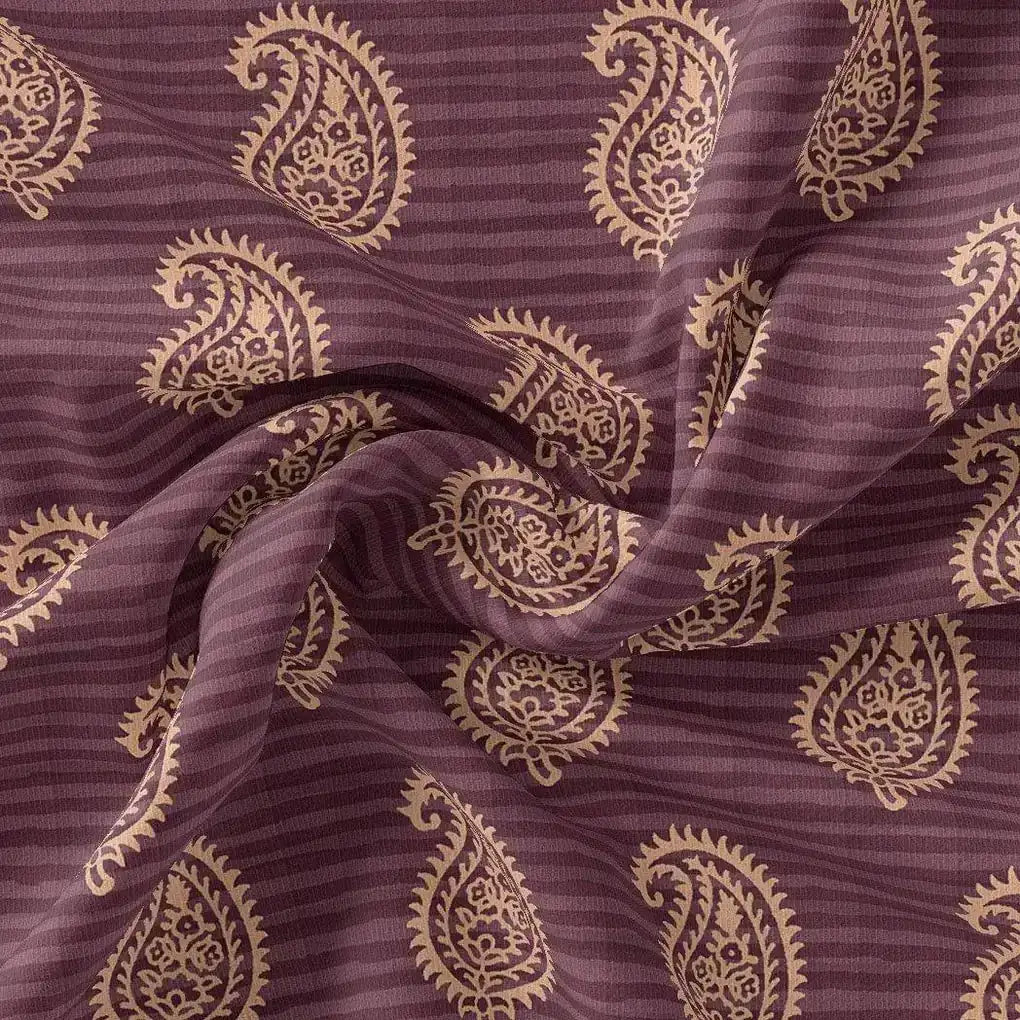 Paisley Pattern Over Maroon Base Digital Printed Fabric – mu 0 ta01265 110 paisley pattern over maroon base digital printed fabric 1