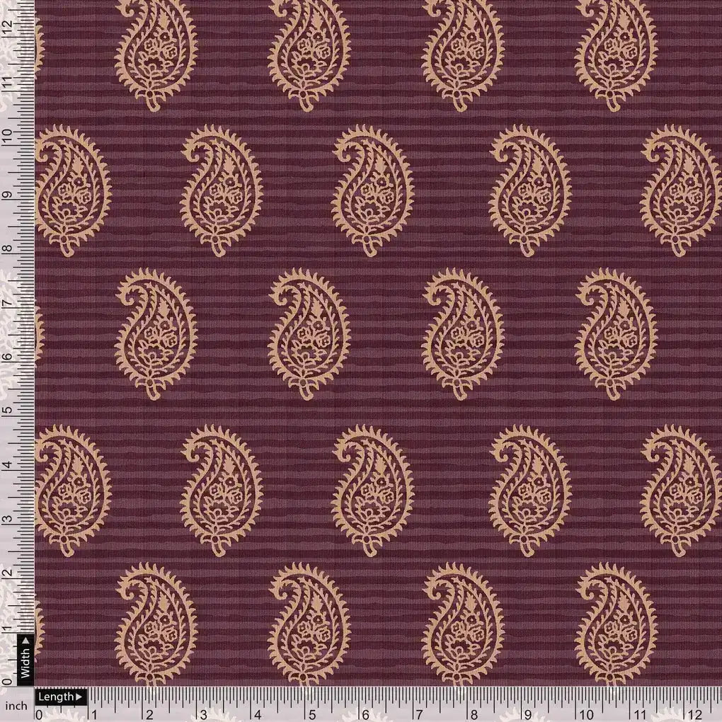 Paisley Pattern Over Maroon Base Digital Printed Fabric – mu 0 ta01265 110 paisley pattern over maroon base digital printed fabric 4