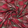 Bold Colourful Mahogany Leaf Digital Printed Fabric - Poly Muslin – mu 0 ta0169 110 bold colourful mahogany leaf digital printed fabric poly muslin 1