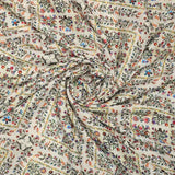 Tiny Rainbow Flowers Of Leaves Digital Printed Fabric - Poly Muslin – mu 0 ta0173 110 tiny rainbow flowers of leaves digital printed fabric poly muslin 1