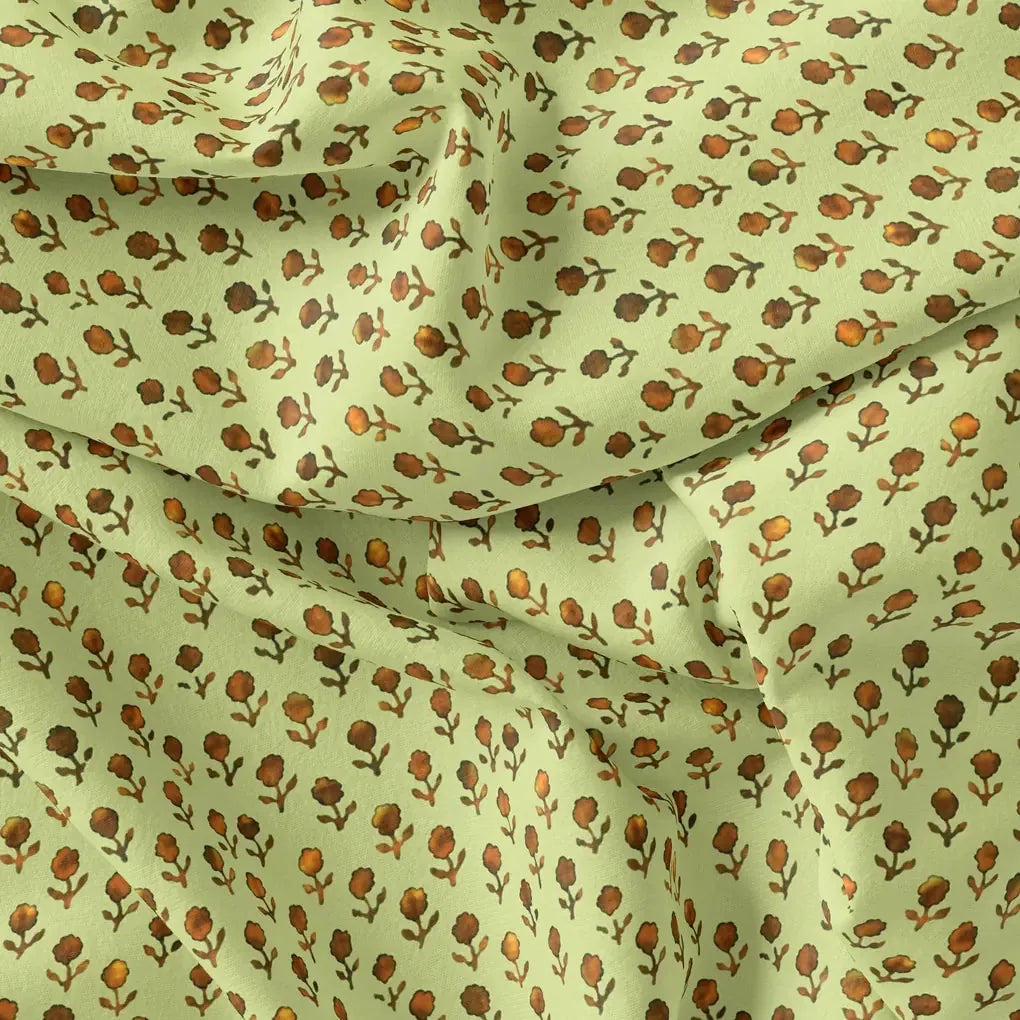 Tiny Golden Flower With Deco Colour Digital Printed Fabric - Poly Muslin – mu 0 ta0244 110 tiny golden flower with deco colour digital printed fabric poly muslin 3