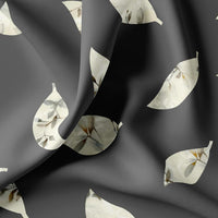 Leaves Print On Dark Grey Base Digital Printed Fabric – mu 0 ta05192black 110 leaves print on dark grey base digital printed fabric 1