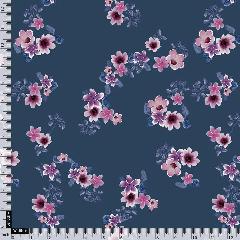 Pinkish Flowers With Neavy Blue Digital Printed Fabric - Muslin – mu 0 ta05602 110 pinkish flowers with neavy blue digital printed fabric muslin 4