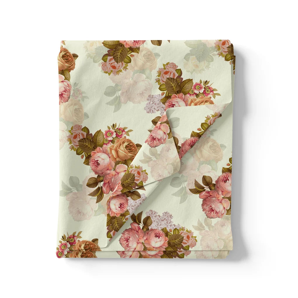 Beautiful Floral Golden Roses With Shiny Digital Printed Fabric - Poly Muslin – mu 0 ta06100a 110 beautiful floral golden roses with shiny digital printed fabric poly muslin 3