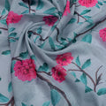 Pink Flower And Branch Digital Printed Fabric - Poly Muslin – mu 0 ta06641p4 110 pink flower and branch digital printed fabric poly muslin 3