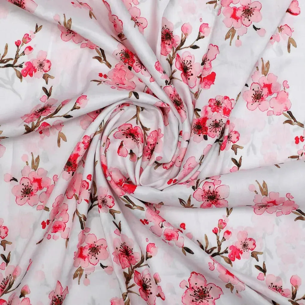 Beautiful Red Flowers Over White Base Digital Printed Fabric – mu 0 ta06840p1 110 beautiful red flowers over white base digital printed fabric 1