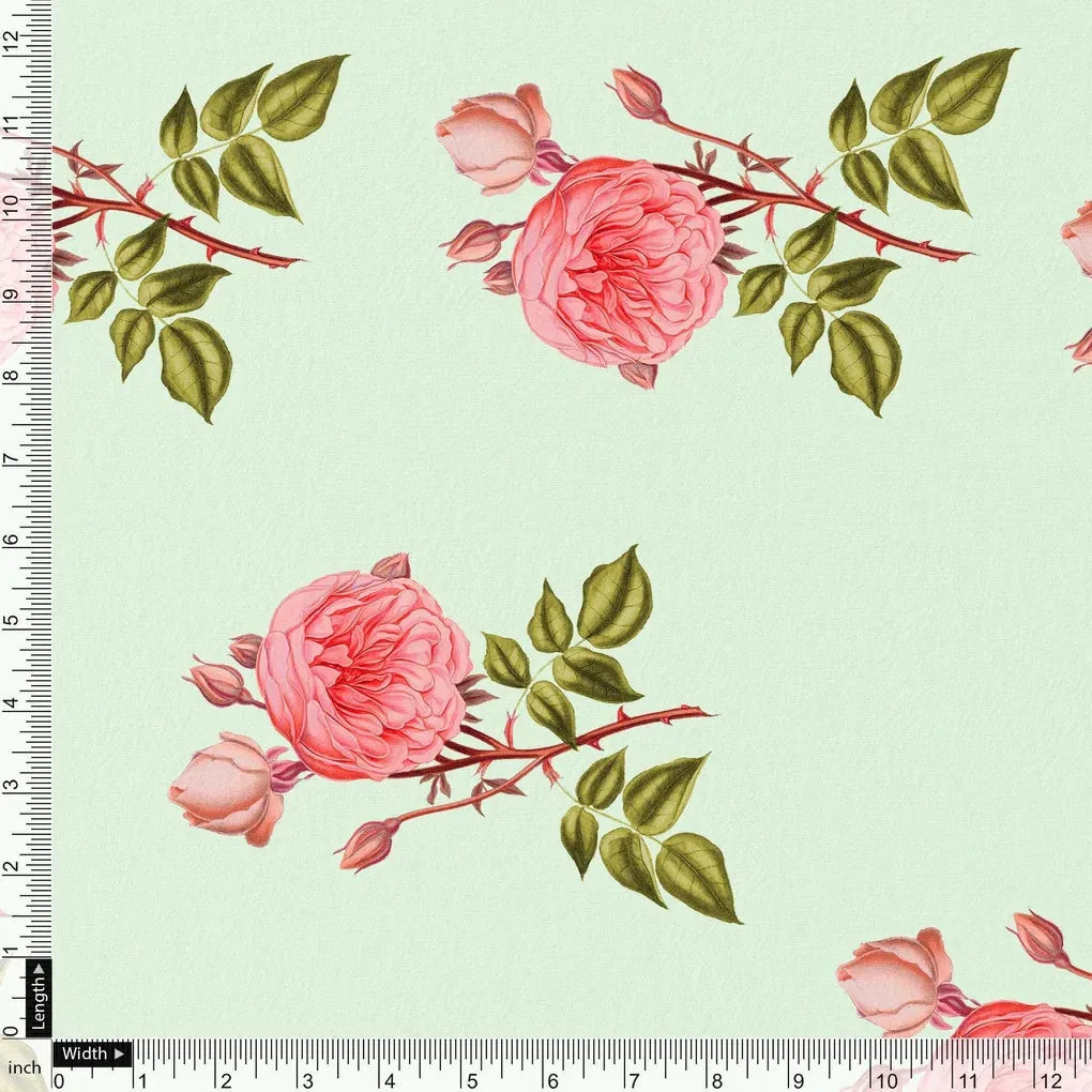 Red Rose Laying on Pista Base Digital Printed Fabric – mu 0 ta07107p14 110 red rose laying on pista base digital printed fabric 4