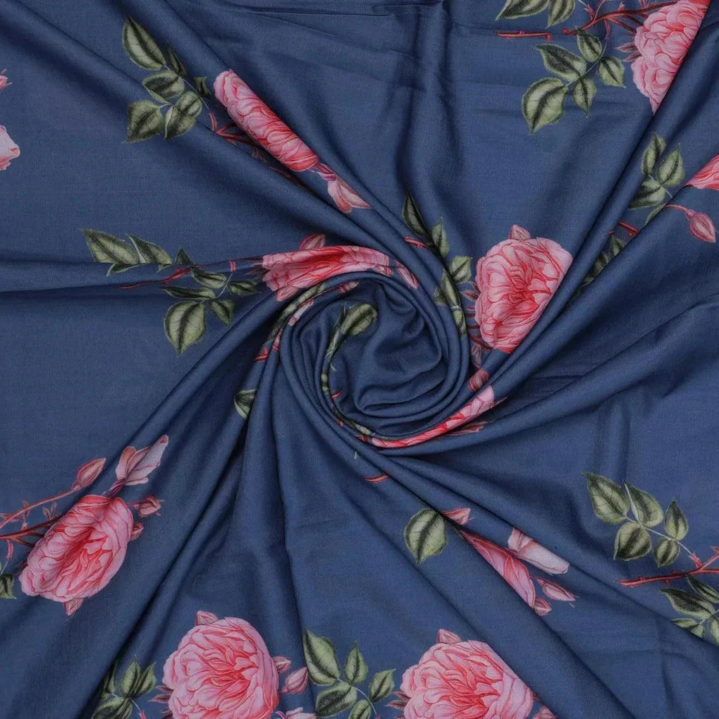 Red Rose Laying Over Blue Base Digital Printed Fabric – mu 0 ta07107p3 110 red rose laying over blue base digital printed fabric 1