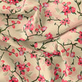 Cherry Red Flower With Branch Digital Printed Fabric  - Muslin – mu 0 ta07197p2 110 cherry red flower with branch digital printed fabric muslin 1