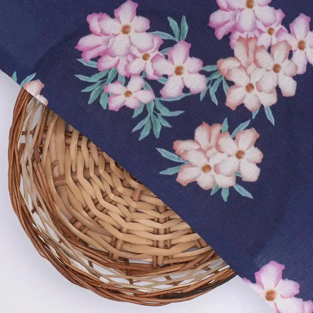 Violet Flower Bunch Digital Printed Fabric - Muslin – mu 0 ta07525 110 violet flower bunch digital printed fabric muslin 1