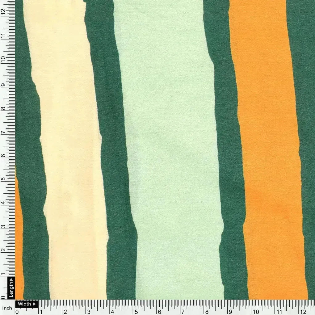 Yellow Green Stripes Digital Printed Fabric - Muslin – mu 0 ta07540 110 yellow green stripes digital printed fabric muslin 4